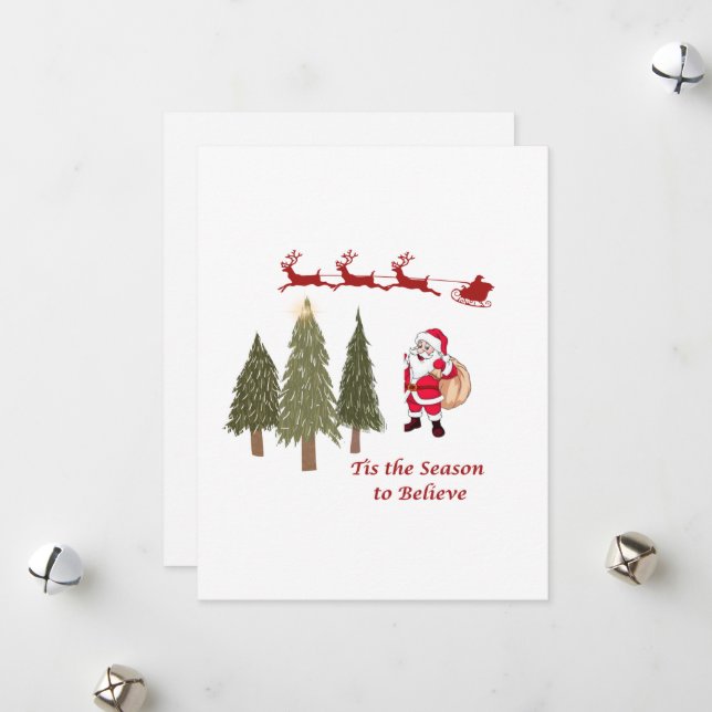 Det är säsongen att tro på en  julkort (Fram/Back In Situ)