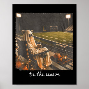 Det Är Säsongen Fotboll Höst Halloween Tvättbjörn Poster