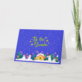 Det Är Säsongen Godis Cane Jul Högtidligt Grattis  Helgkort