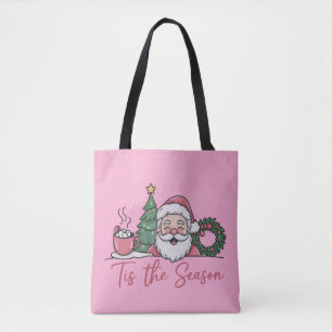 Det Är Säsongen Jul Söt Vinter Latte Tomte Tygkasse