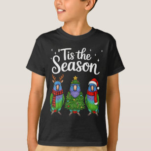 Det Är Säsongen Onus Papegoja Jul Tomte Fågel T Shirt