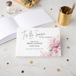 Det är säsongen Poinsettia Jul Bröllopsdusch Gästböcker