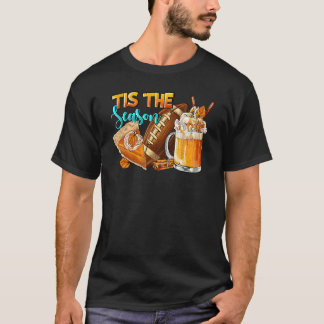 Det Är Säsongen Pumpa Och Krydda Fotboll Hallowee T Shirt