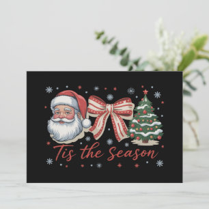Det Är Säsongen Santa Coquette Julgran Julkort