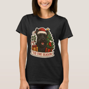 Det Är Säsongen Skotsk Terrier Hund God Jul T Shirt