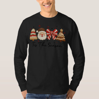 Det Är Säsongen-Söt Tomte Och Julgran Leopa T Shirt
