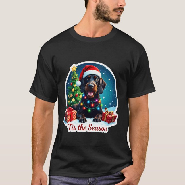 Det Är Säsongen Tysk Strävhårig Pointer Hund Glad T Shirt (Framsida)