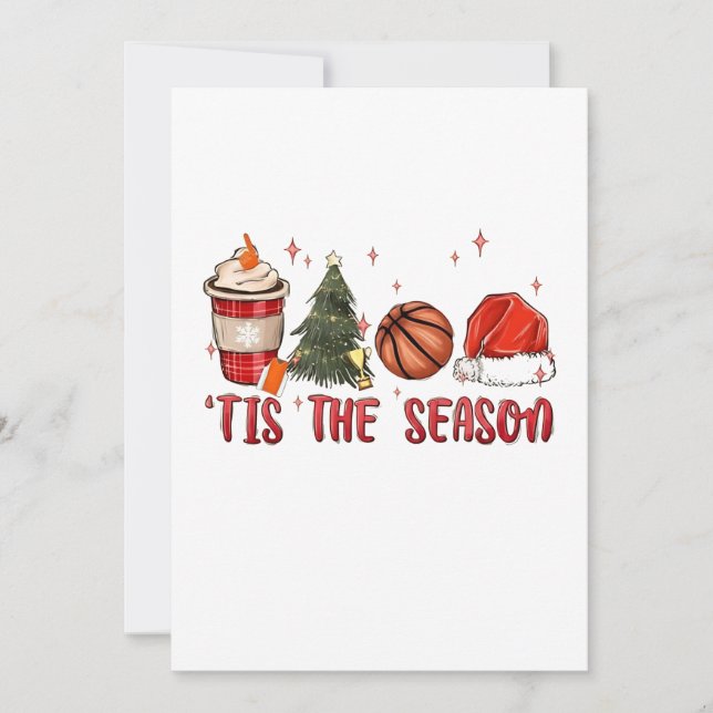 Det är säsongen Xmas jul basket  Inbjudningar (Framsida)