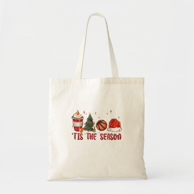 Det är säsongen Xmas jul basket  Tygkasse (Framsidan)