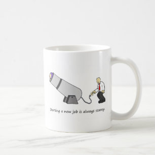 Det är Scarey start per det nya jobbet, Kaffemugg