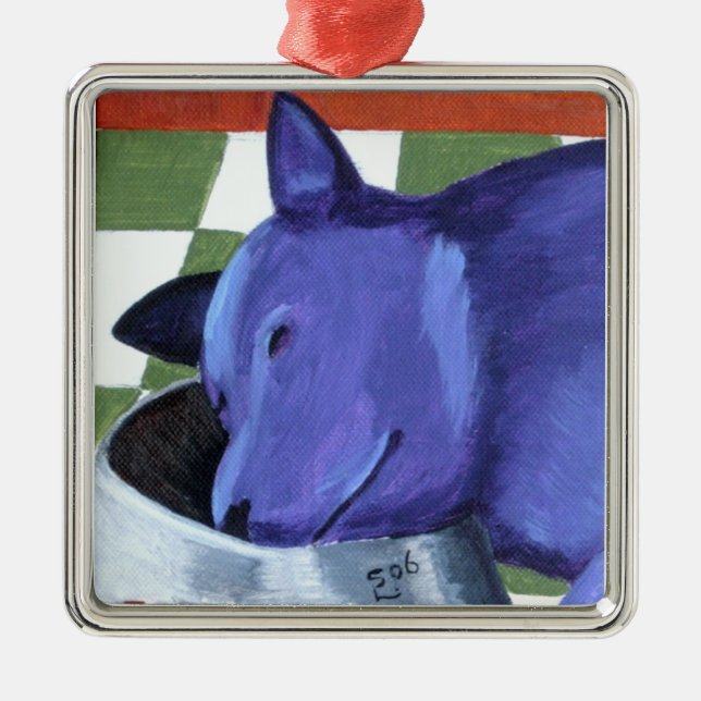 Det är sixo'clock någonstans julgransprydnad metall (Framsidan)