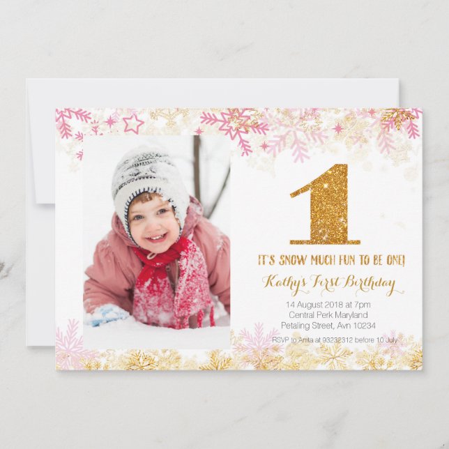 Det är snö mycket roligt att vara en inbjudan (Framsida)