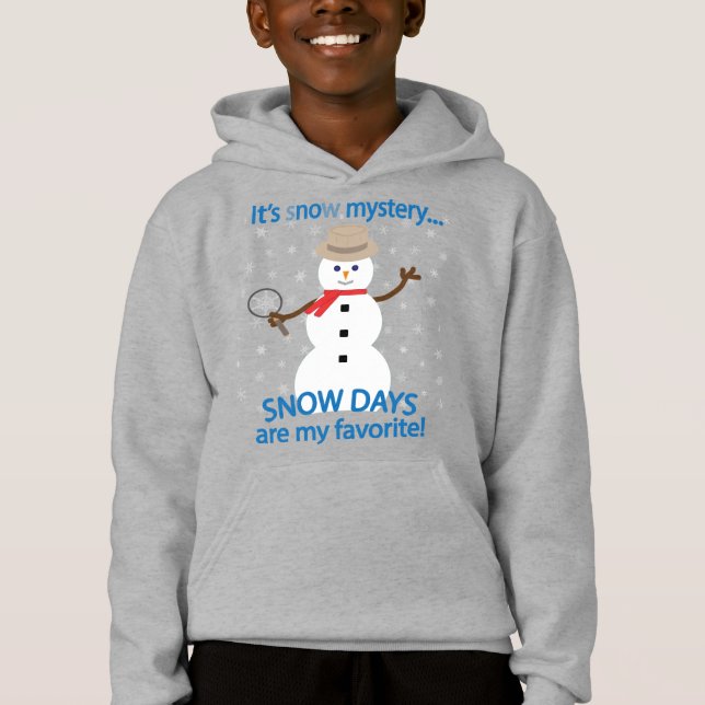 Det är snö Mysteridetektiv Snögubbe T Shirt (Framsida)
