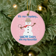 Det är Snö Mysteriet Detektiv Snömannen Rosa