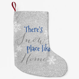 Det är SNÖ Ställe som hem! Winter Snowflake Liten Julstrumpa
