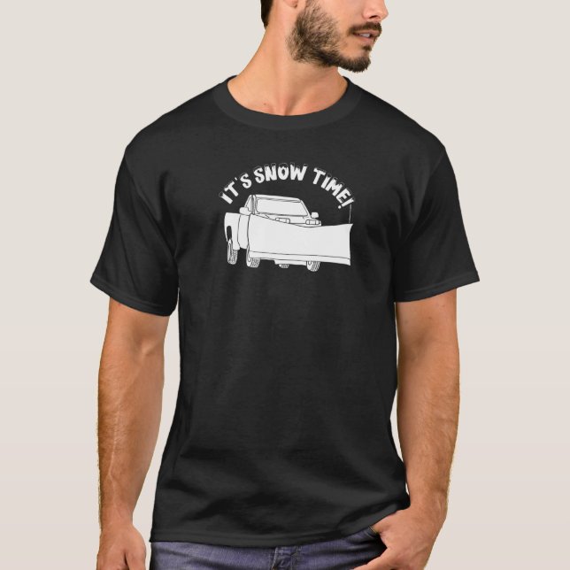 Det är snötid  Snöplog Grafik  1 T Shirt (Framsida)