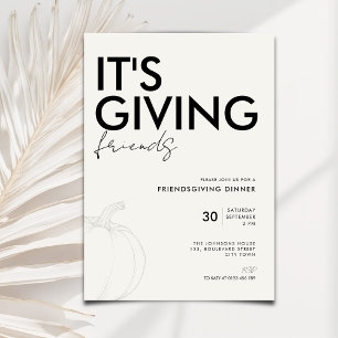 Det är som Friends - Elegant Enkel Friendsgiving Inbjudningar