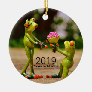 Det år som vi har gått i Kärlek Julgransprydnad Keramik