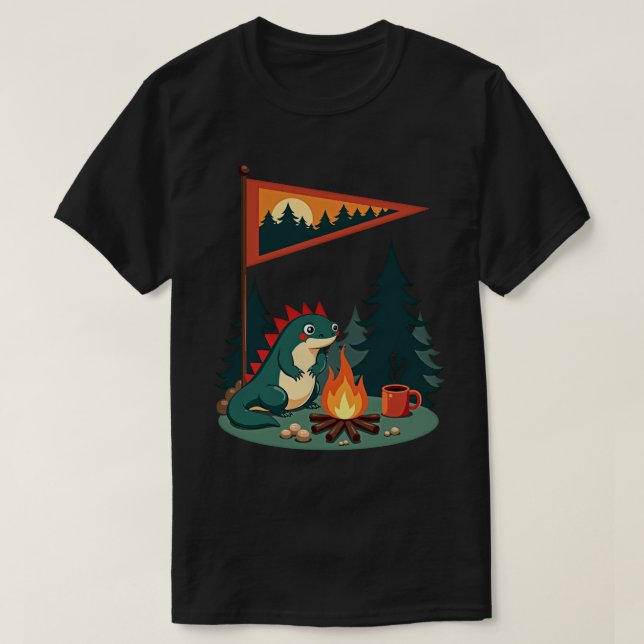 Det är som vildmark Axolotl Camping Tallar  T Shirt (Design framsida)