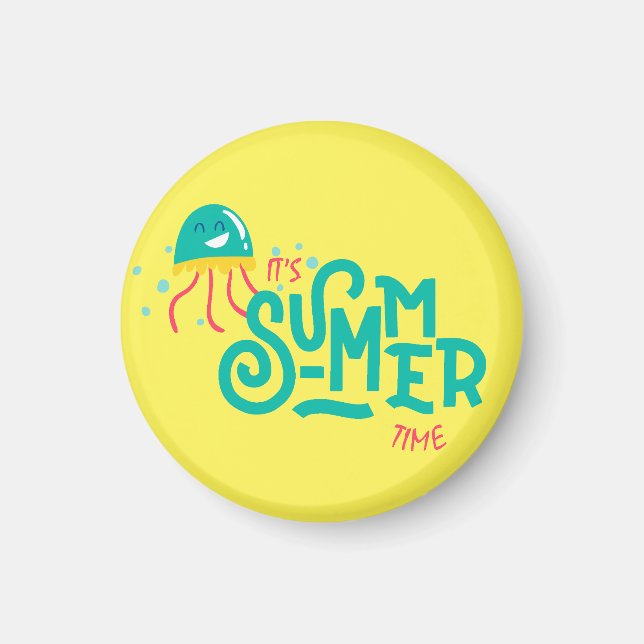 Det är sommartid| Lilla Octopus Magnet (Framsidan)
