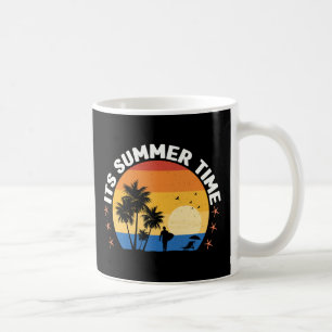 Det är sommartid Tropisk solnedgångsdesign Kaffemugg
