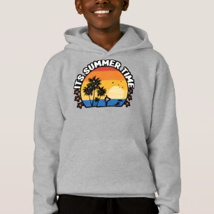 Det är sommartid Tropisk solnedgångsdesign T Shirt