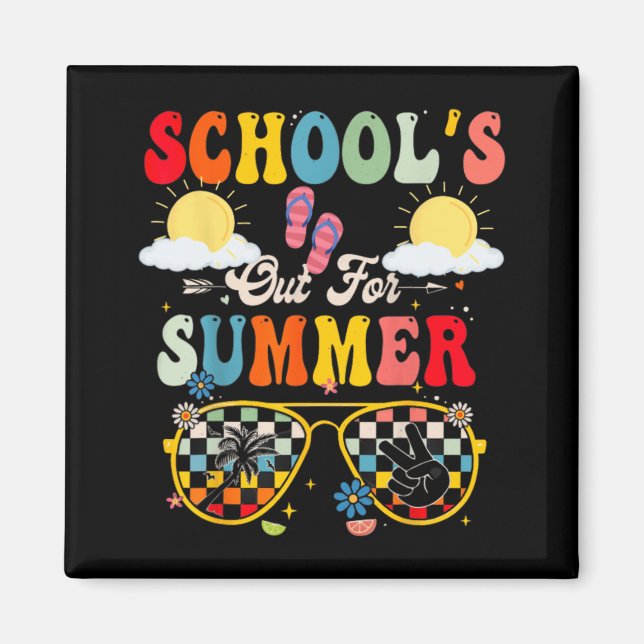 Det är sommaruppehållet än Dam förra skoldagen Magnet (Framsidan)