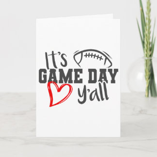 Det är speldagen Yall Söt Super Fotll Bowl Hjärtat Kort