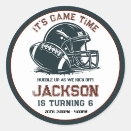 Det är speltid! Barn från fotbollsdagen Runt Klistermärke