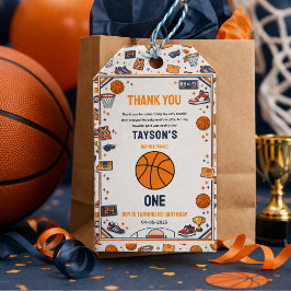 Det är speltid för basket 1-års födelsedag rookie  presentetikett