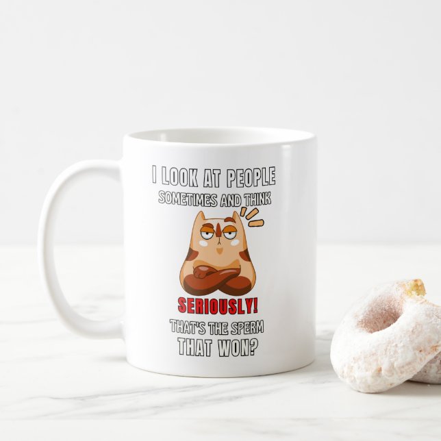 Det är Sperm som vinner! Kaffemugg (Med munk)