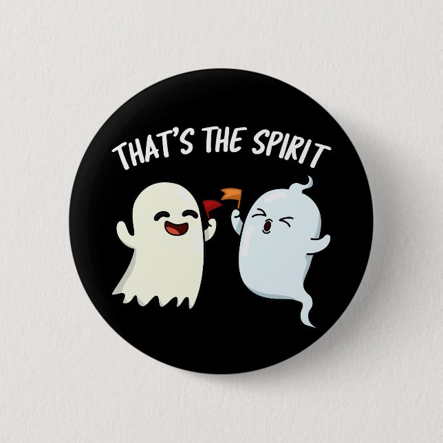 Det är Spirit Funny Ghost Pun Mörk BG Knapp (Framsida)