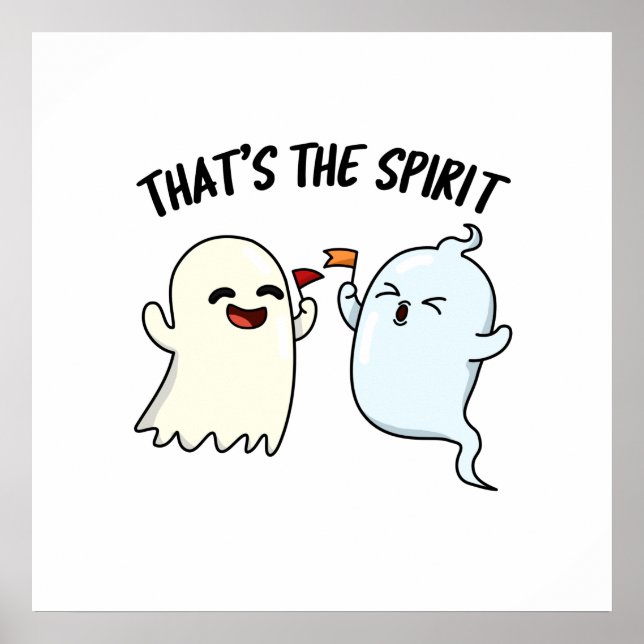 Det är Spirit Funny Halloween Ghost Pun Poster (Framsidan)