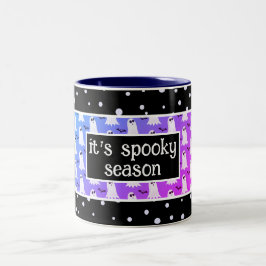 Det är spök-säsong lila/svart Halloween Två-Tonad Mugg