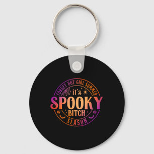 Det är Spooky Season Roligt Witch Halloween Tee Nyckelring