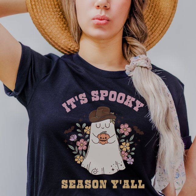 Det är Spooky Season Y'all Retro Western Halloween T Shirt (Skapare uppladdad)