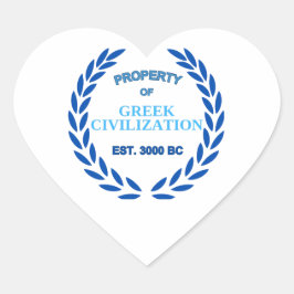 Det är stolt att vara grek - Egendom i den grekisk Hjärtformat Klistermärke