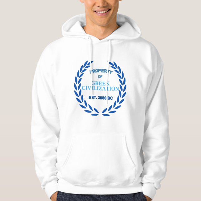 Det är stolt att vara grek - Egendom i den grekisk Hoodie (Framsida)