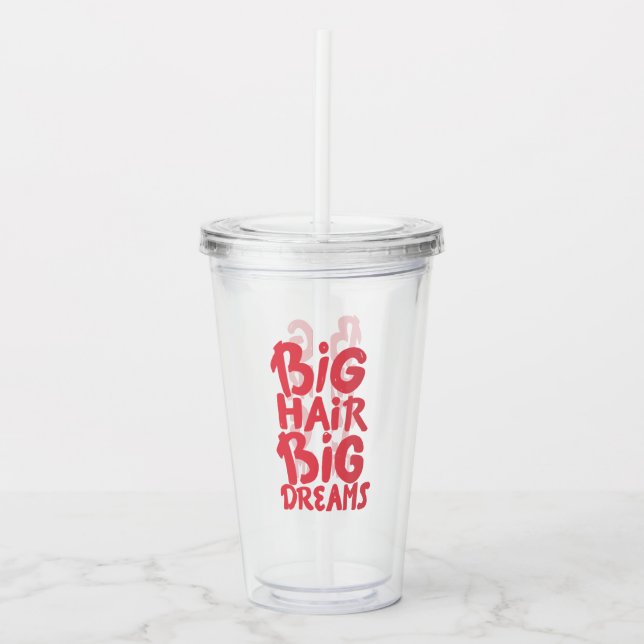Det är stora drömmar för stort hår take away mugg (Framsida)