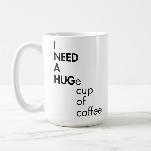 Det är STORT Men Jag Är Van vid Det Roligt Kaffemugg (Vänster)