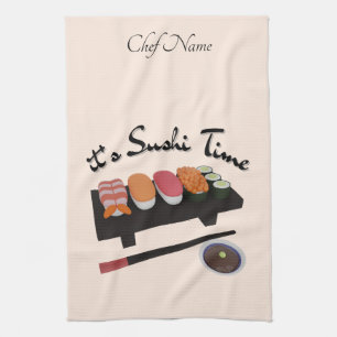Det är Sushi Tid , Sushi Kökshandduk