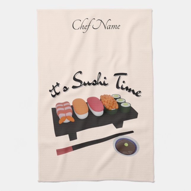 Det är Sushi Tid , Sushi  Kökshandduk (Vertikal)
