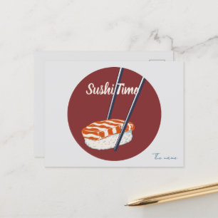 Det är sushi-tid, sushi vykort