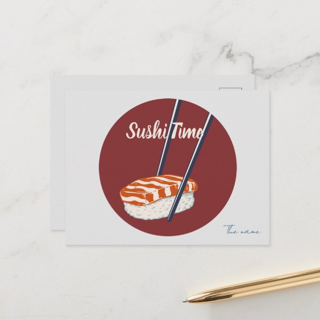Det är sushi-tid, sushi vykort (Fram/Back In Situ)