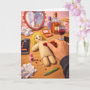 Det är svårt att bryta upp Oförsonlig illustration Kort