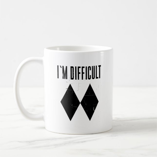 Det är svårt att hoppas på Dubbla Black Diamond Sl Kaffemugg (Vänster)