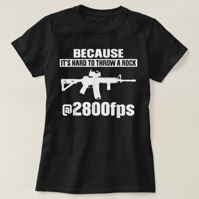 Det är svårt att kasta 2 800 fps Sten T Shirt (Design framsida)