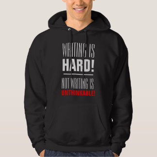 Det är svårt att skriva, det är otänkbart att inte hoodie