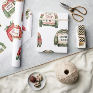 Det är Sweater Weather! Papper radbrytning Presentpapper