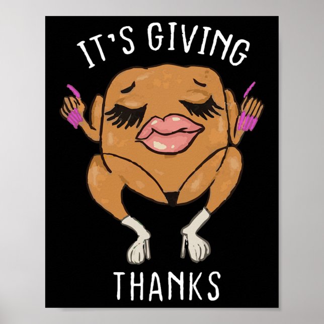 Det är tacksamhet Kalkon Roligt Thanksgiving Meme Poster (Framsidan)
